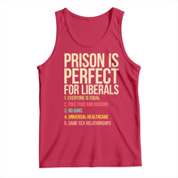 Prison Is Perfect For Liberals Tank Top Funny Anti Liberal Quote Satire Statement Subtle FDT Political Humor
