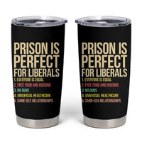 Prison Is Perfect For Liberals Tumbler Cup Funny Anti Liberal Quote Satire Statement Subtle FDT Political Humor