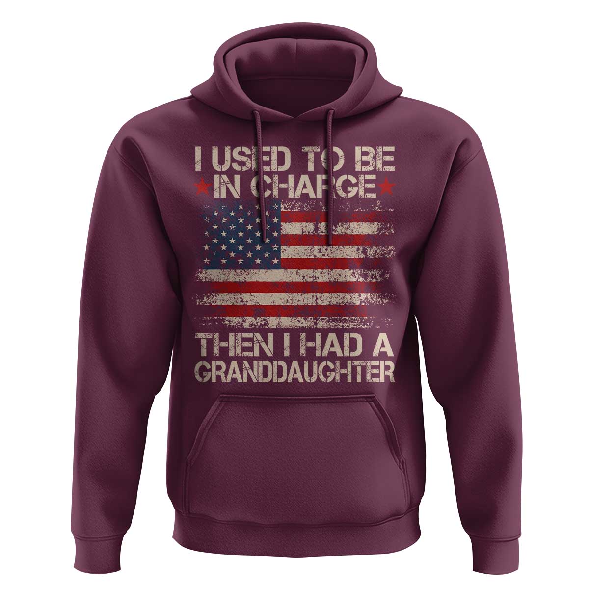 I Used To Be in Charge Then I Had A Granddaughter Hoodie Fathers Day Grandpa Gift American Flag