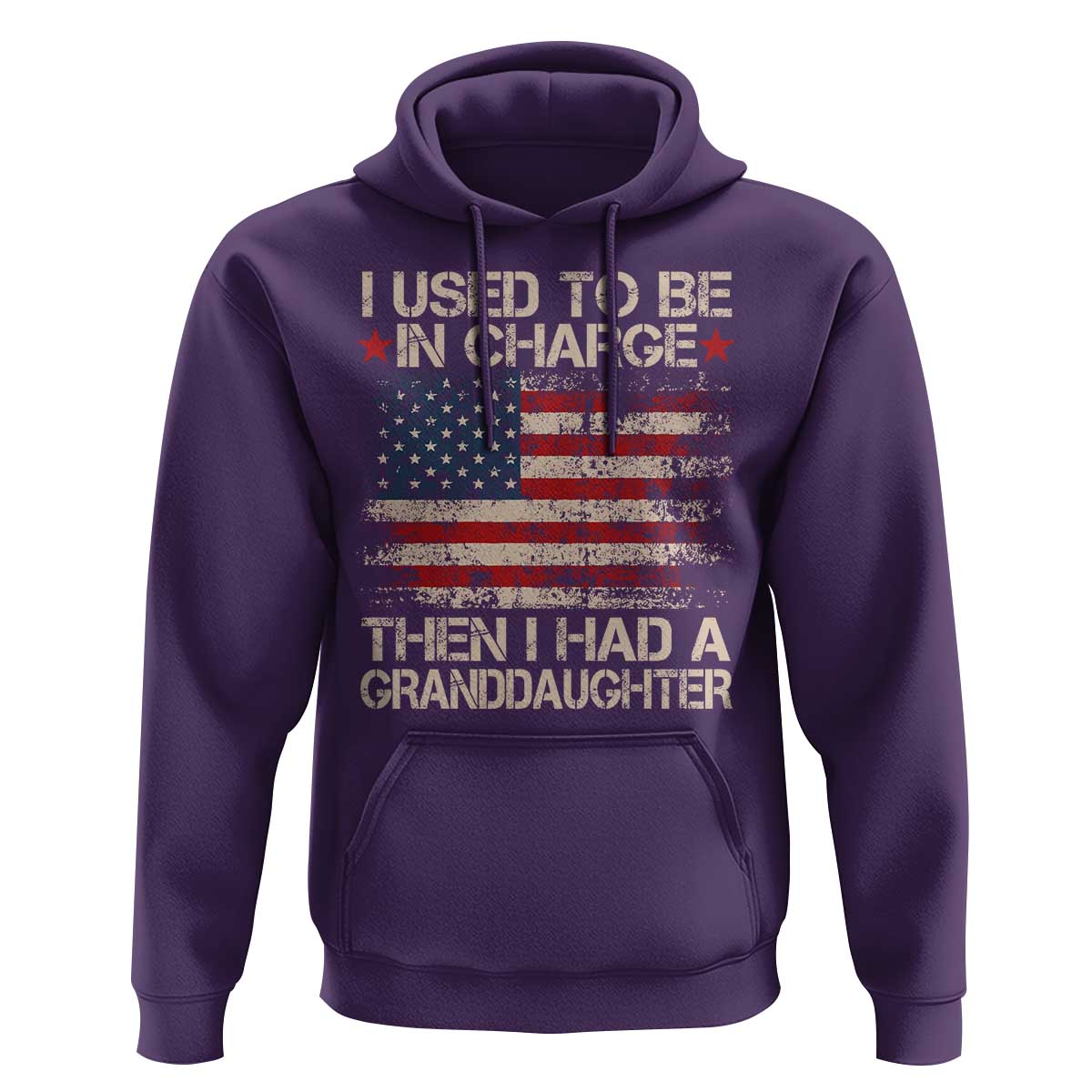 I Used To Be in Charge Then I Had A Granddaughter Hoodie Fathers Day Grandpa Gift American Flag