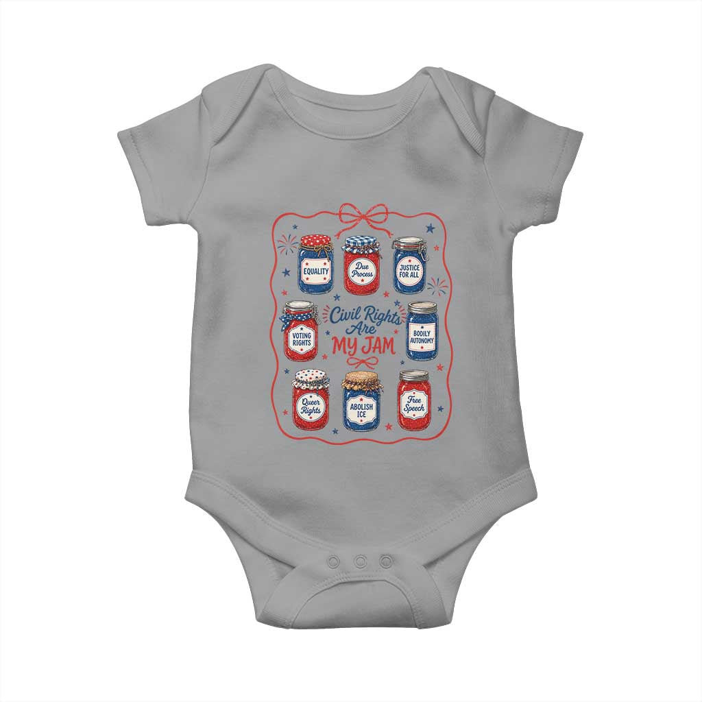 Civil Rights Are My Jam Baby Onesie Liberal Values 4th Of July Equal Rights Feminist LGBT Ally