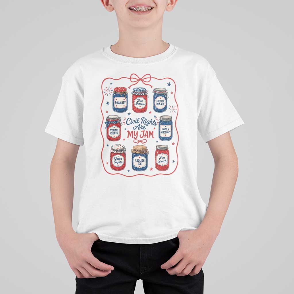 Civil Rights Are My Jam T Shirt For Kid Liberal Values 4th Of July Equal Rights Feminist LGBT Ally