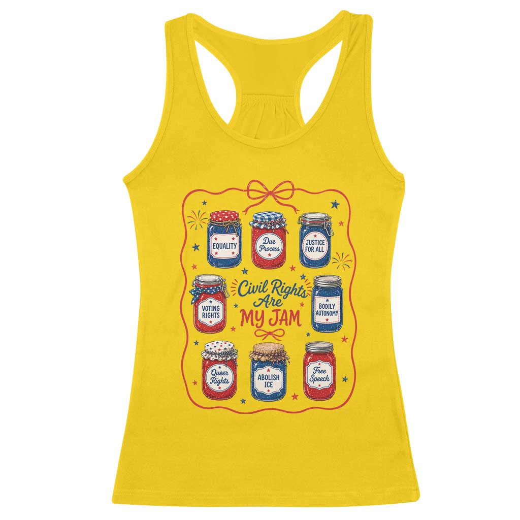 Civil Rights Are My Jam Racerback Tank Top Liberal Values 4th Of July Equal Rights Feminist LGBT Ally