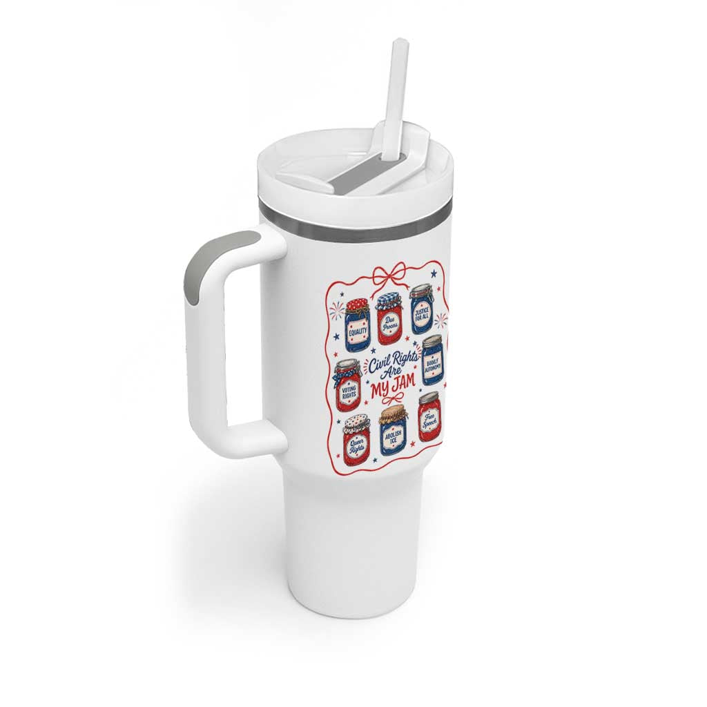 Civil Rights Are My Jam Tumbler With Handle Liberal Values 4th Of July Equal Rights Feminist LGBT Ally