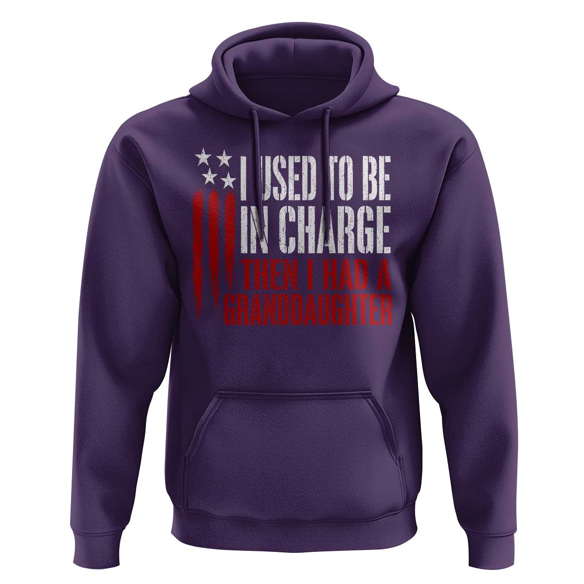 I Used To Be in Charge Then I Had A Granddaughter Hoodie Funny Saying Gag Gift Birthday Grandpa Fathers Day US Flag