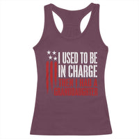 I Used To Be in Charge Then I Had A Granddaughter Racerback Tank Top Funny Saying Gag Gift Birthday Grandpa Fathers Day US Flag
