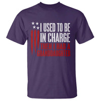 I Used To Be in Charge Then I Had A Granddaughter T Shirt Funny Saying Gag Gift Birthday Grandpa Fathers Day US Flag