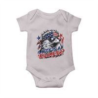 Funny 4th Of July WTF Is A Kilometer Baby Onesie Vintage USA Meme Patriotic Eagle Humor Independence Day