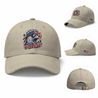 Funny 4th Of July WTF Is A Kilometer Baseball Cap Vintage USA Meme Patriotic Eagle Humor Independence Day