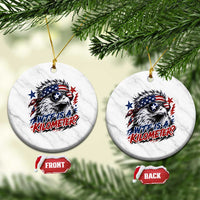 Funny 4th Of July WTF Is A Kilometer Ceramic Ornament Vintage USA Meme Patriotic Eagle Humor Independence Day