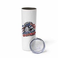Funny 4th Of July WTF Is A Kilometer Skinny Tumbler Vintage USA Meme Patriotic Eagle Humor Independence Day