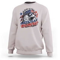 Funny 4th Of July WTF Is A Kilometer Sweatshirt Vintage USA Meme Patriotic Eagle Humor Independence Day