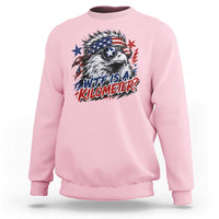 Funny 4th Of July WTF Is A Kilometer Sweatshirt Vintage USA Meme Patriotic Eagle Humor Independence Day