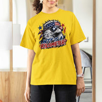 Funny 4th Of July WTF Is A Kilometer T Shirt For Women Vintage USA Meme Patriotic Eagle Humor Independence Day