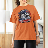 Funny 4th Of July WTF Is A Kilometer T Shirt For Women Vintage USA Meme Patriotic Eagle Humor Independence Day