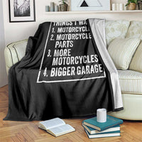 Funny Motorcycle Lovers Throw Blanket Things I Want Vintage Garage Graphic Bikers Club