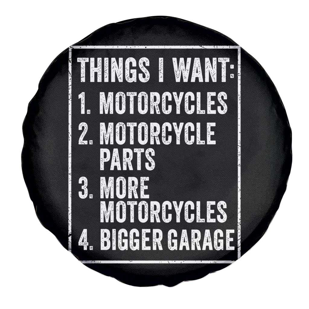 Funny Motorcycle Lovers Spare Tire Cover Things I Want Vintage Garage Graphic Bikers Club