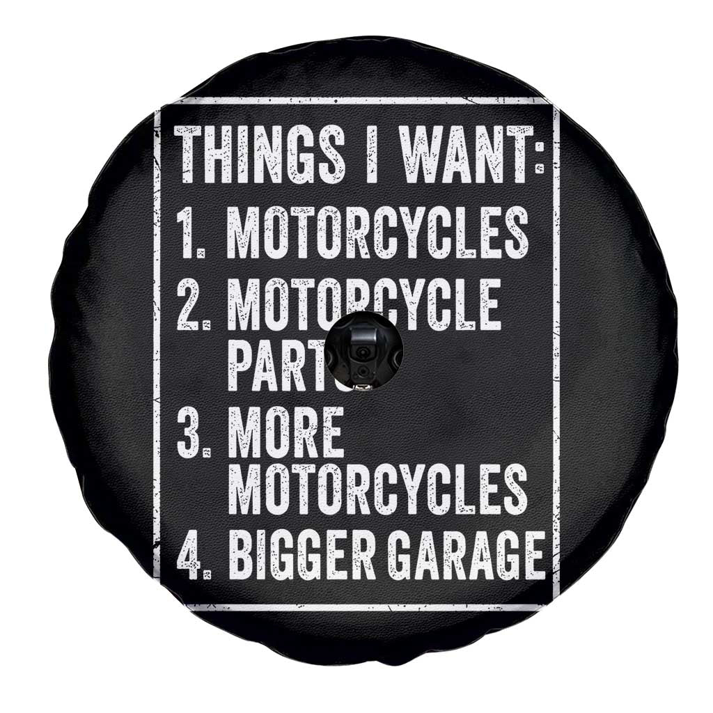 Funny Motorcycle Lovers Spare Tire Cover Things I Want Vintage Garage Graphic Bikers Club