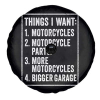Funny Motorcycle Lovers Spare Tire Cover Things I Want Vintage Garage Graphic Bikers Club