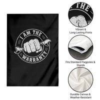 I Am The Warranty Mechanic Garden Flag Car Repair Guy Funny Handyman Distressed Graphic