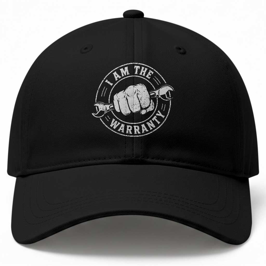 I Am The Warranty Mechanic Baseball Cap Car Repair Guy Funny Handyman Distressed Graphic