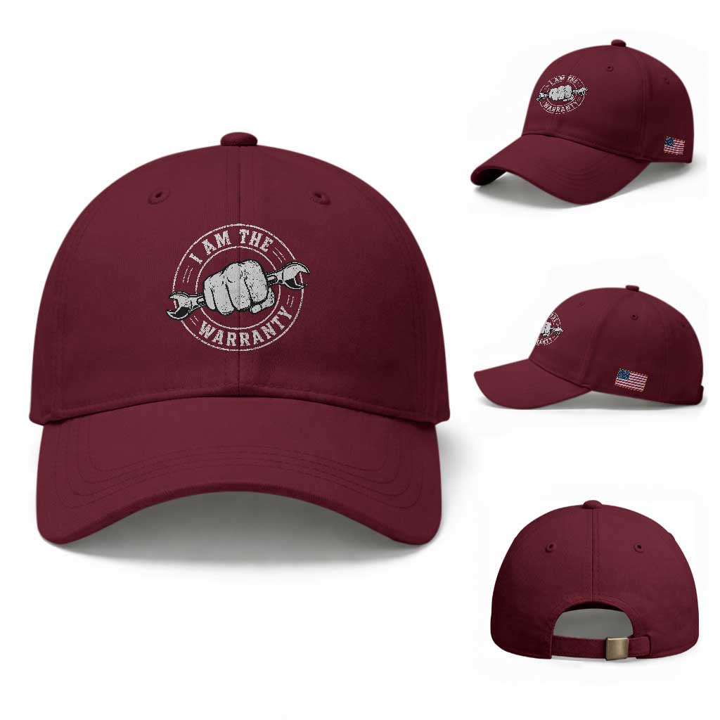 I Am The Warranty Mechanic Baseball Cap Car Repair Guy Funny Handyman Distressed Graphic