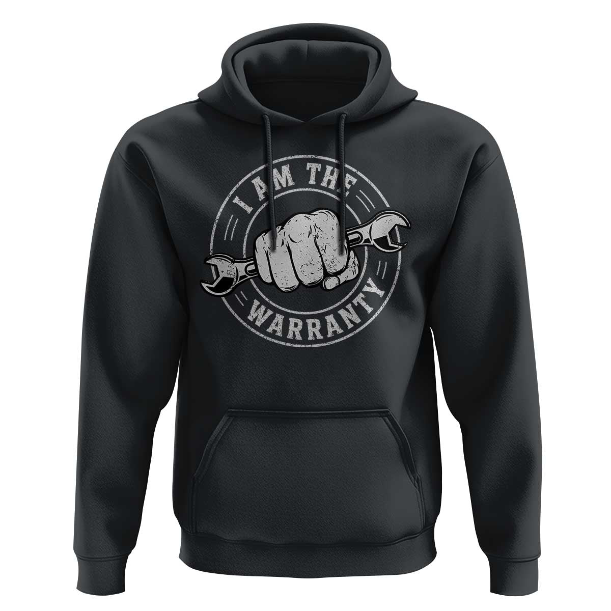 I Am The Warranty Mechanic Hoodie Car Repair Guy Funny Handyman Distressed Graphic