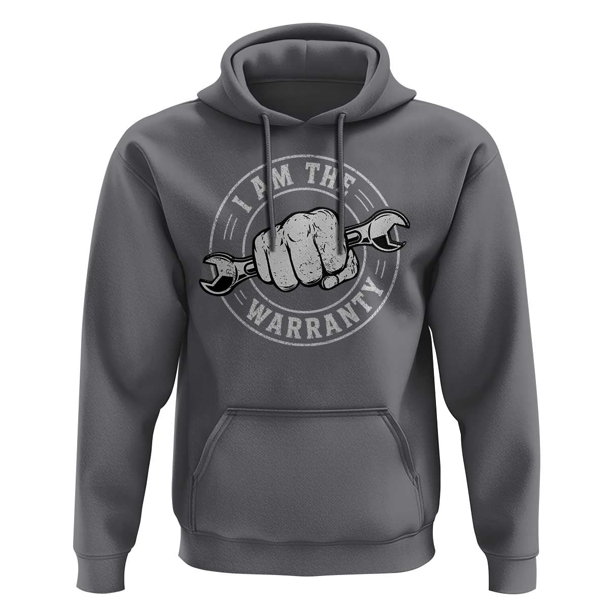 I Am The Warranty Mechanic Hoodie Car Repair Guy Funny Handyman Distressed Graphic