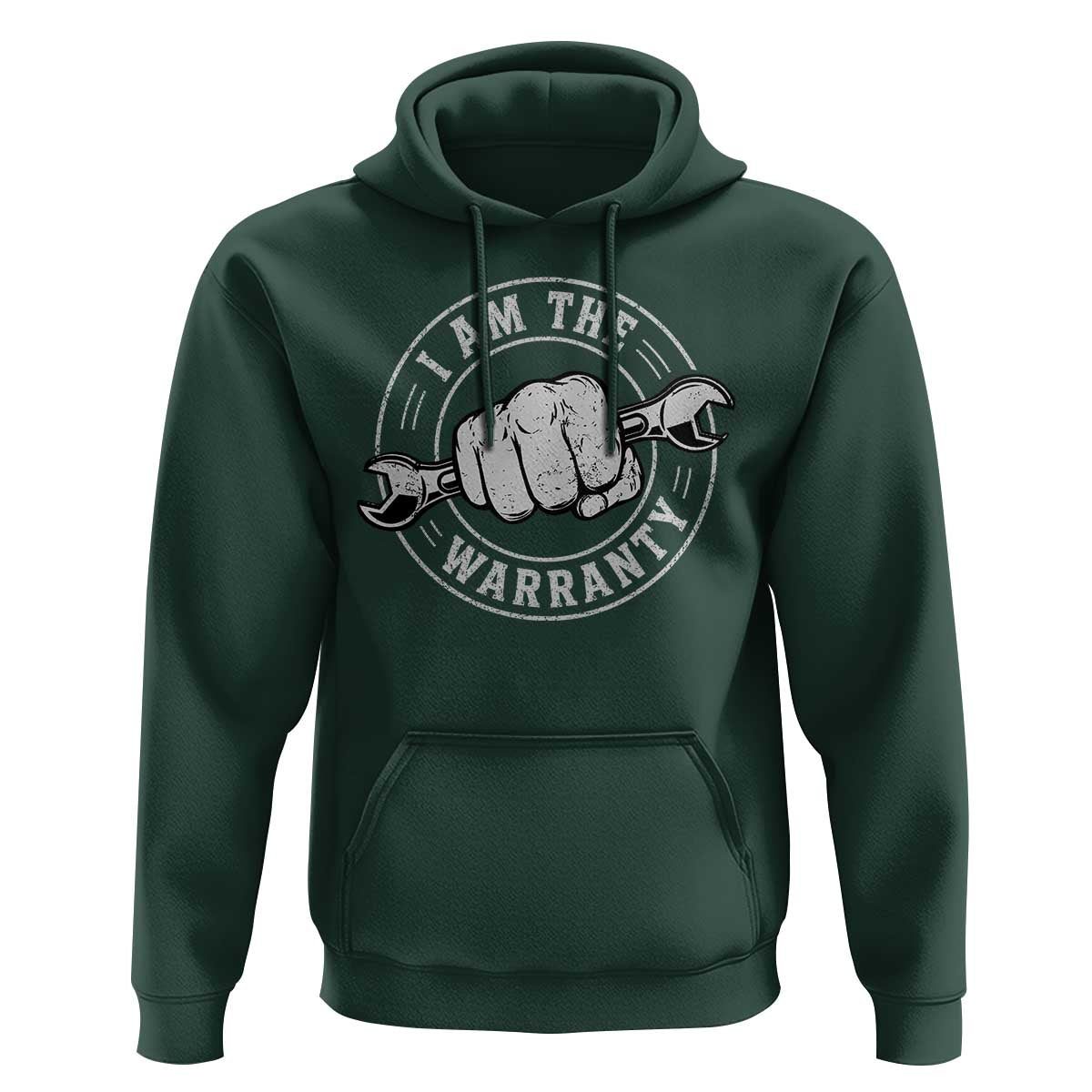 I Am The Warranty Mechanic Hoodie Car Repair Guy Funny Handyman Distressed Graphic