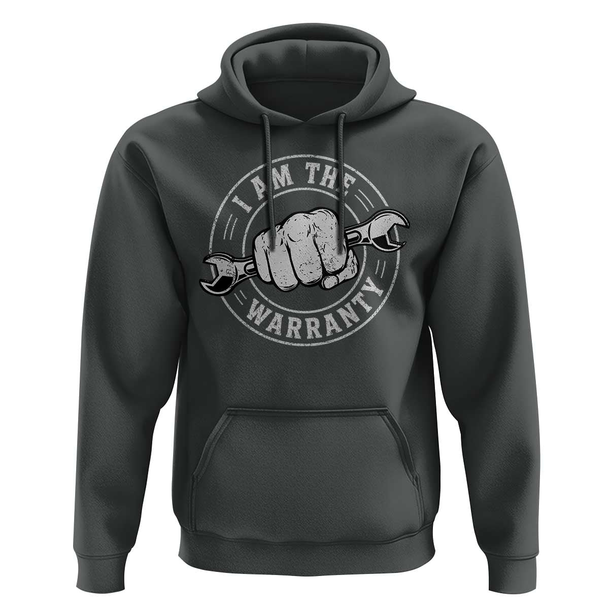 I Am The Warranty Mechanic Hoodie Car Repair Guy Funny Handyman Distressed Graphic