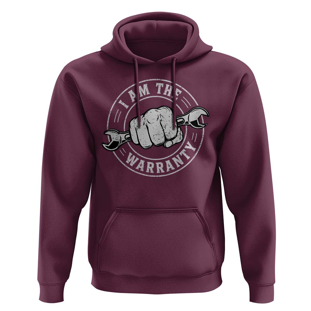 I Am The Warranty Mechanic Hoodie Car Repair Guy Funny Handyman Distressed Graphic