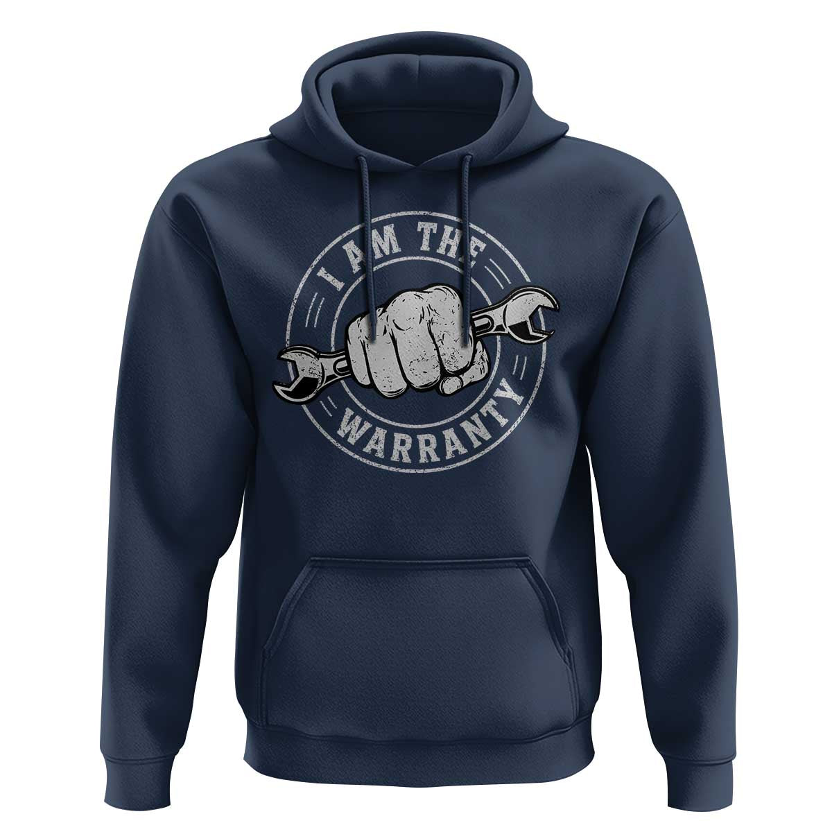 I Am The Warranty Mechanic Hoodie Car Repair Guy Funny Handyman Distressed Graphic
