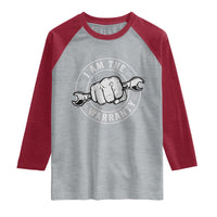 I Am The Warranty Mechanic Raglan Shirt Car Repair Guy Funny Handyman Distressed Graphic