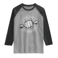 I Am The Warranty Mechanic Raglan Shirt Car Repair Guy Funny Handyman Distressed Graphic