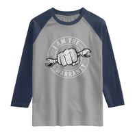 I Am The Warranty Mechanic Raglan Shirt Car Repair Guy Funny Handyman Distressed Graphic