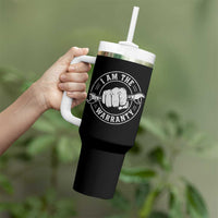 I Am The Warranty Mechanic Tumbler With Handle Car Repair Guy Funny Handyman Distressed Graphic