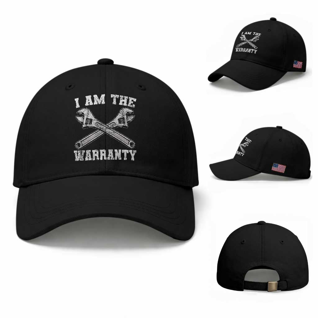I Am The Warranty Mechanic Baseball Cap Car Repair Funny Handyman Distressed Graphic