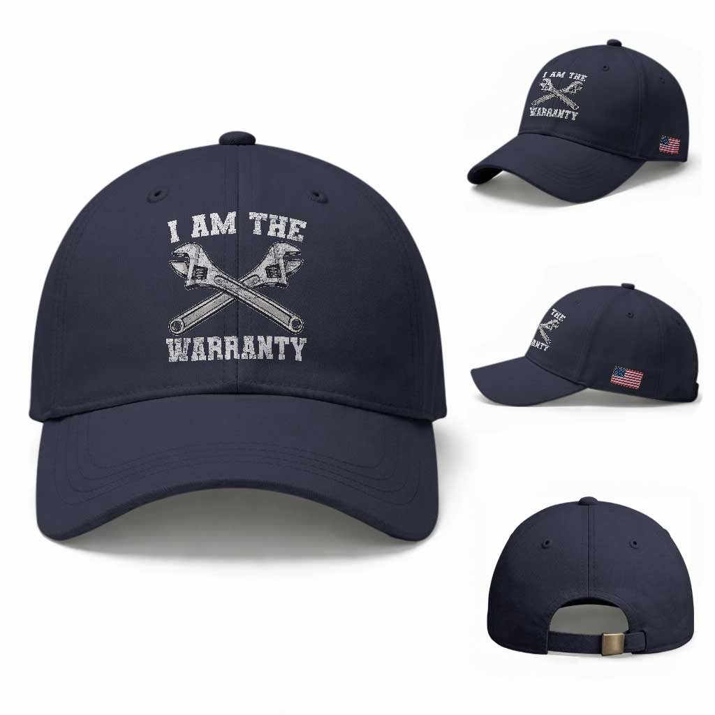 I Am The Warranty Mechanic Baseball Cap Car Repair Funny Handyman Distressed Graphic