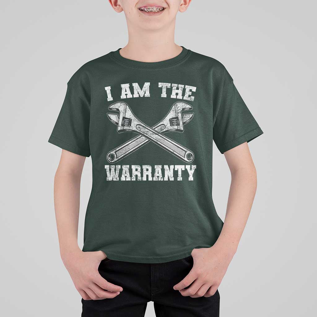 I Am The Warranty Mechanic T Shirt For Kid Car Repair Funny Handyman Distressed Graphic