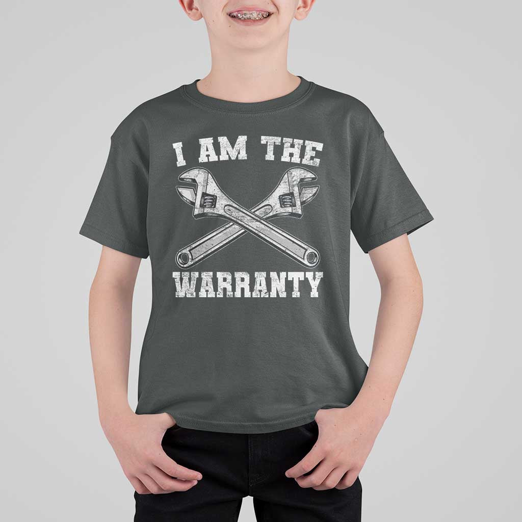 I Am The Warranty Mechanic T Shirt For Kid Car Repair Funny Handyman Distressed Graphic