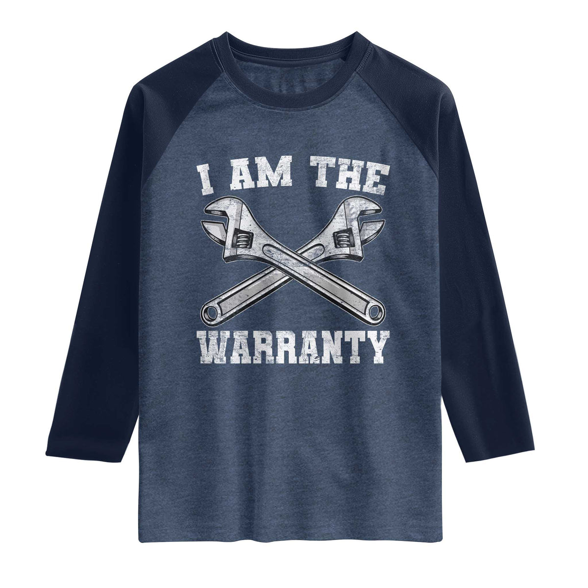 I Am The Warranty Mechanic Raglan Shirt Car Repair Funny Handyman Distressed Graphic