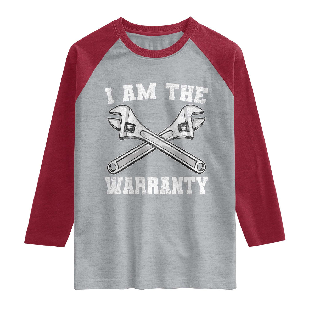 I Am The Warranty Mechanic Raglan Shirt Car Repair Funny Handyman Distressed Graphic