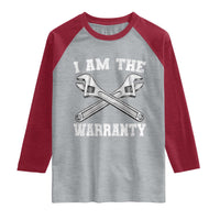 I Am The Warranty Mechanic Raglan Shirt Car Repair Funny Handyman Distressed Graphic
