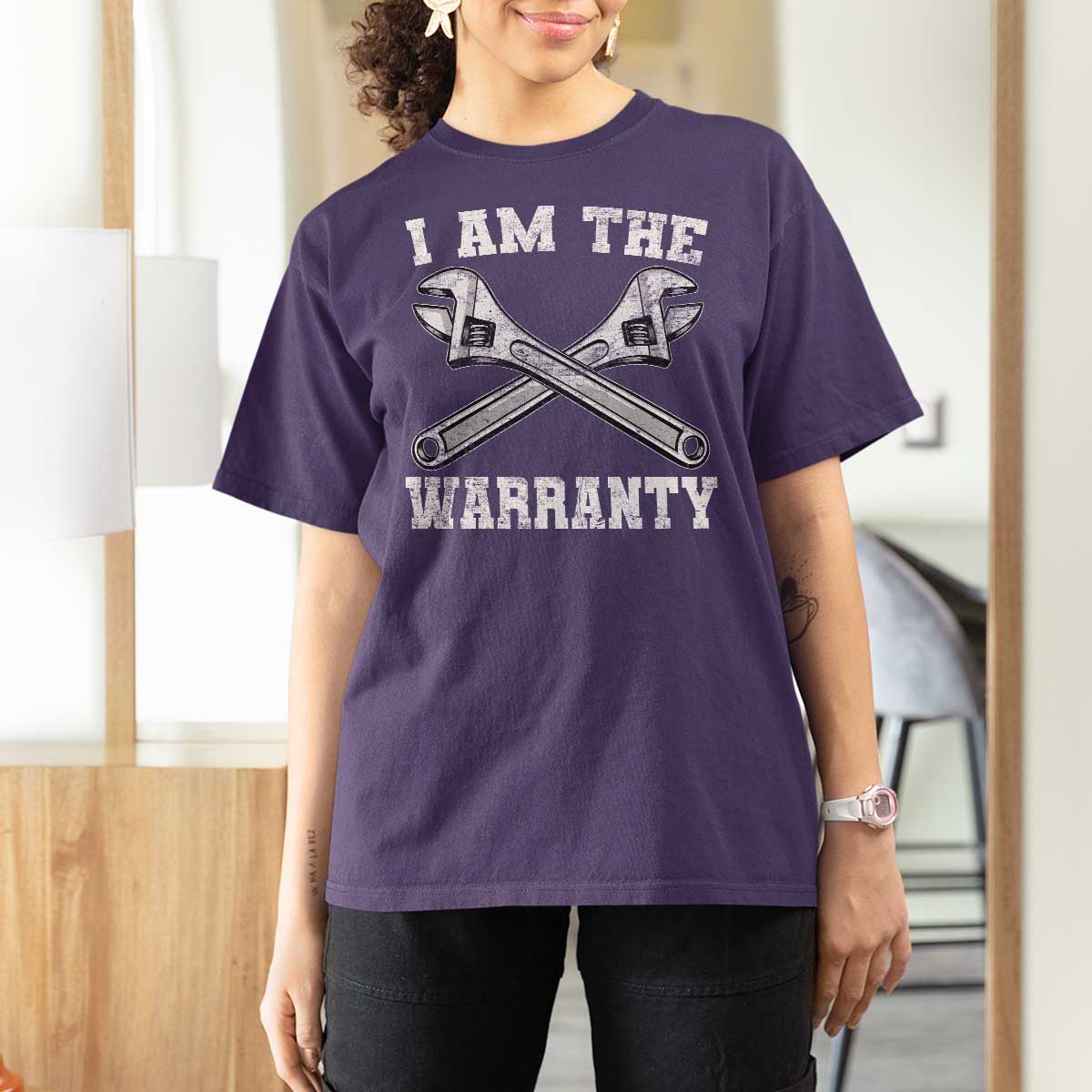 I Am The Warranty Mechanic T Shirt For Women Car Repair Funny Handyman Distressed Graphic
