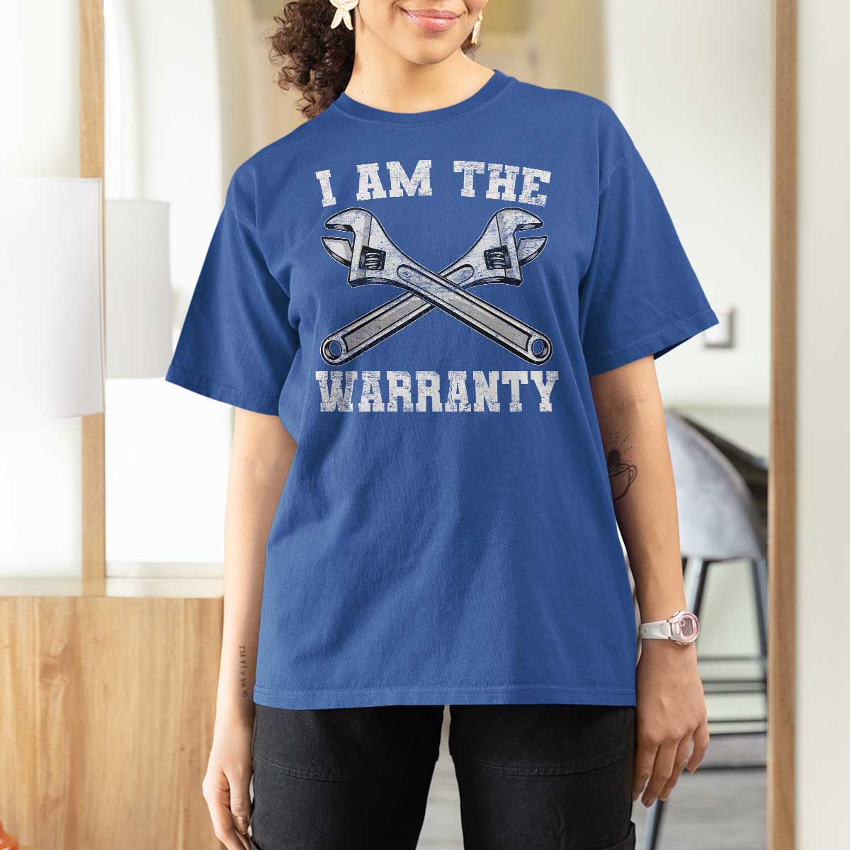 I Am The Warranty Mechanic T Shirt For Women Car Repair Funny Handyman Distressed Graphic