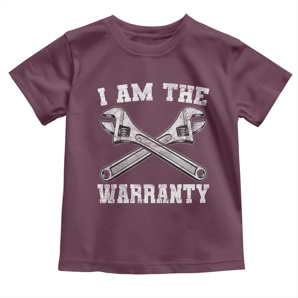 I Am The Warranty Mechanic Toddler T Shirt Car Repair Funny Handyman Distressed Graphic