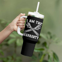 I Am The Warranty Mechanic Tumbler With Handle Car Repair Funny Handyman Distressed Graphic