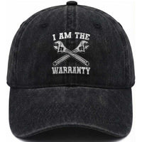 I Am The Warranty Mechanic Washed Cotton Baseball Cap Car Repair Funny Handyman Distressed Graphic