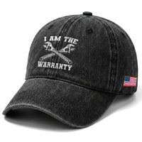 I Am The Warranty Mechanic Washed Cotton Baseball Cap Car Repair Funny Handyman Distressed Graphic