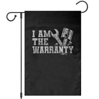 I Am The Warranty Garden Flag Race Car Parts Repair Guy Funny Mechanic